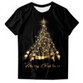 thumbnail image 4 of Womens Christmas T-Shirts Casual Fashion Short Sleeve Funny Cute Printed Short Sleeve Xmas Fistival Tops, 4 of 4