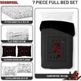 thumbnail image 5 of Marvel Deadpool Wanted 7 Piece Full Size Bed Set with Shams, 5 of 5