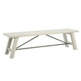 thumbnail image 5 of Solid Wood Dining Bench, Metal Accents, White Wash, Seats 3, 400 Lbs Max Weight Capacity Bench In With Support, Wash Appearance,, 5 of 5