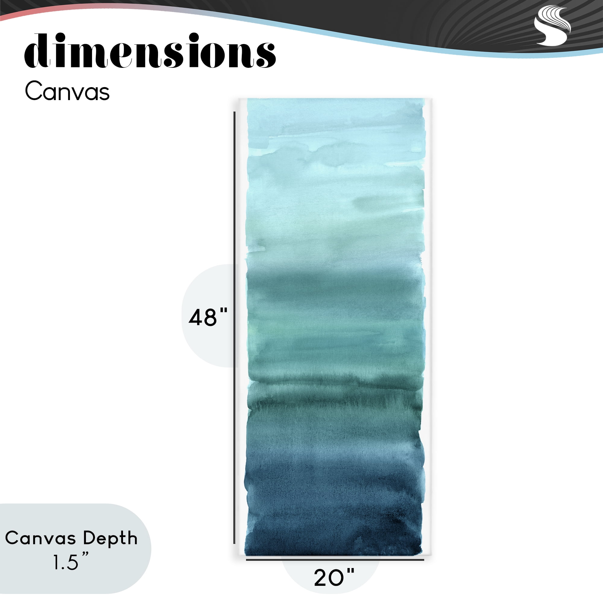 Stupell Industries Cerulean Blend Gradient Canvas Wall Art, design by Allie Corbin