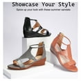 Frontwalk Gladiator Sandals for Women, Arch Support, Wide Width, Back