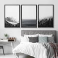thumbnail image 3 of IDEA4WALL Framed Canvas Print Wall Art Set Black & White Mountain Landscape Illustrations Modern Art Nature Wilderness Forest Prints Wall Decor for Living Room, Bedroom, Office - Black 24"x36"x3, 3 of 5
