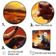 thumbnail image 3 of Designart "Expressive Portrait Of A Colorful Cow II" Animals Cow Floater Framed Wall Art Prints, 3 of 5
