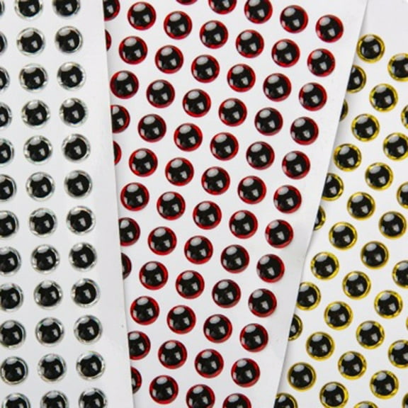 500Pcs Fishing Lure Eyes 3D Sticker Diy Making Fishing Bait Fly Tying 6Mm/8Mm Fangkenuo