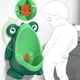 thumbnail image 4 of Orinal de entrenamiento para Ir Al Baño ANGGREK Orinal Portátil de entrenamiento de pie, 4 of 7