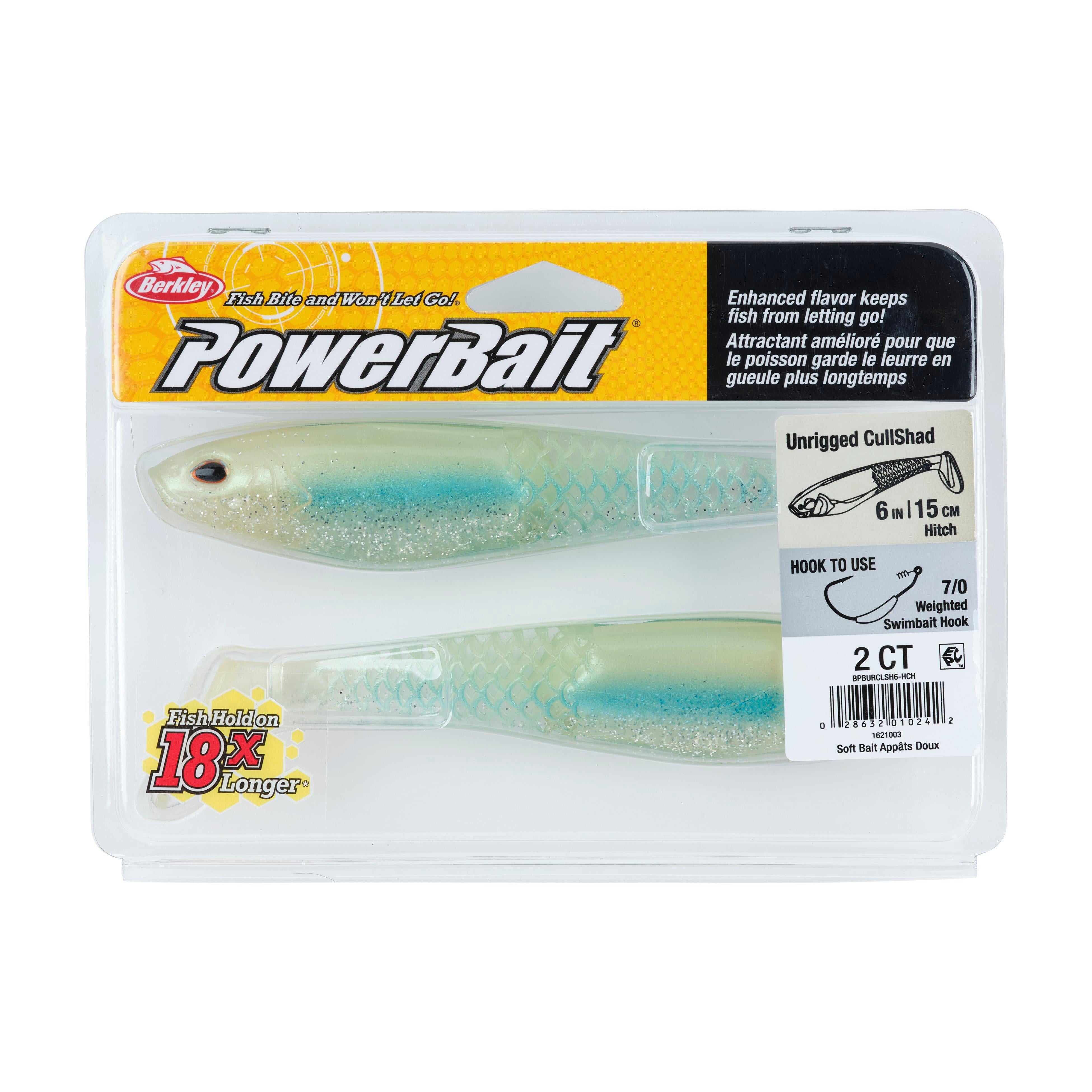 Berkley PowerBait® Unrigged CullShad, 6 in, Hitch