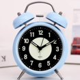 thumbnail image 2 of Reloj despertador iluminado de 4 ", despertador dual analógico de cuarzo con despertador ruidoso y lámpara nocturna, 2 of 3