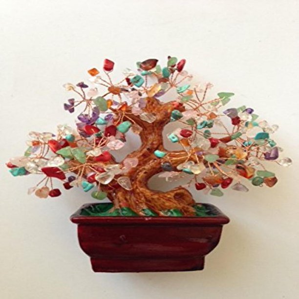 Mix Gem Stone Money Treeamethyst Rose Quartz Citrine Carnelian Clear Quartz