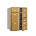 thumbnail image 3 of Salsbury Industries Recessed Private 8 Door Front Load 4C Horizontal Mail Center with 1 Parcel Locker, 3 of 4