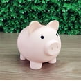 thumbnail image 2 of Beautynvta Cute Piggy Bank for Kids Adults, Plastic Unbreakable Pig Money Saving Box Coin Bank Safe and Solid, Birthday Christmas New Year's Gifts, 4.1" x 3.7" x 3.2", Pink, 2 of 5