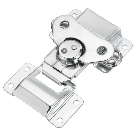 Uxcell Butterfly Twist Latch, 4.65 Inch Alloy Spring Loaded Twist Latch Keeper Toggle Clamp, Silver
