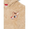 thumbnail image 3 of Rudolph the Red-Nosed Reindeer Toddler Girls Plush Cosplay Hoodie, Sizes 12M-5T, 3 of 6