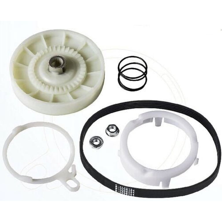 W10721967 + W10006384 Washer Pulley Clutch Kit with Belt for dries van noten ワイドパンツ