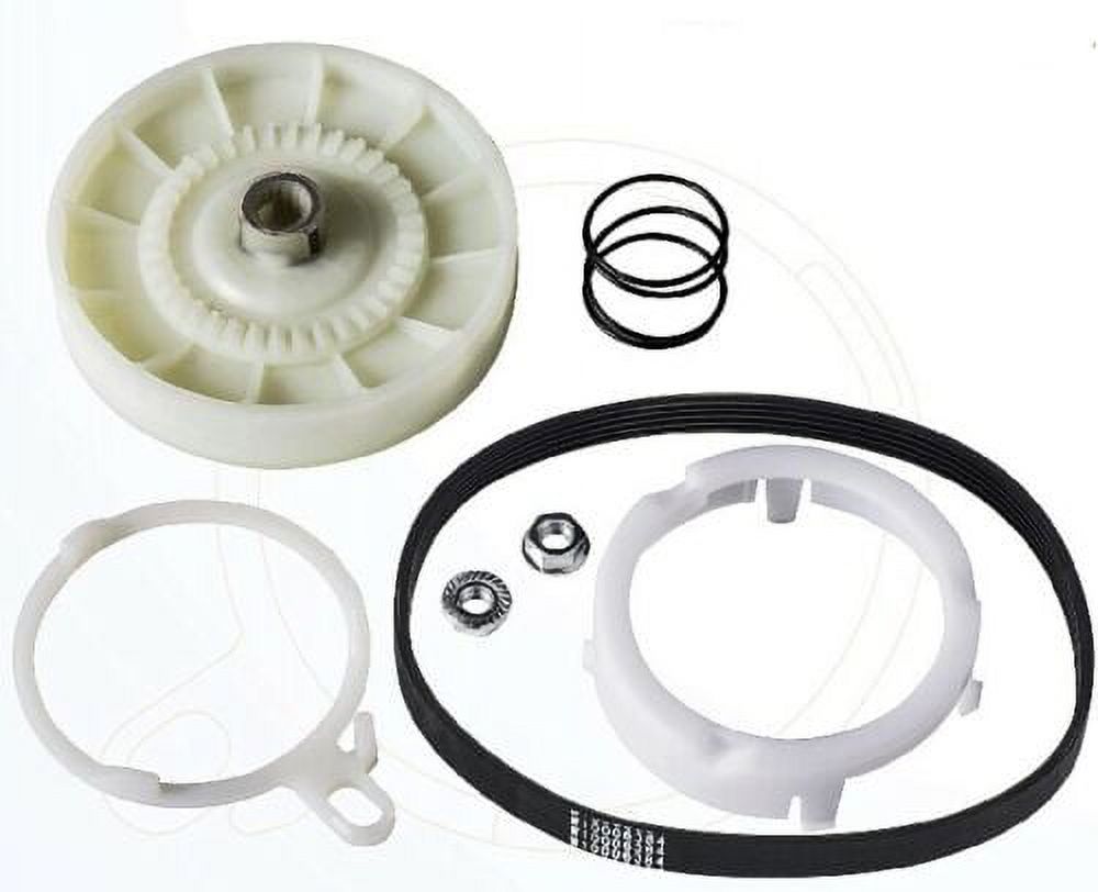 Washer Pulley Clutch Kit & Drive Belt Kit For Whirlpool - Fits W10721967, W10006384 & Many Models