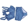 thumbnail image 4 of Traje de baño con estampado de cuadros, traje de baño de verano para mujer, traje de baño delgado de dos piezas, traje de baño de dos piezas con estampado de cuadros, diseño de precisión, 4 of 8
