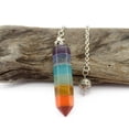 thumbnail image 3 of Reiki Energy Crystal Wand Dowsing Mirando Dowser w / 7 chakra type Zulema Péndulo de radiestesia, 3 of 7