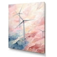 thumbnail image 2 of Designart "Simplistic Wind Energy" Wind Turbines Canvas Art Print, 2 of 7