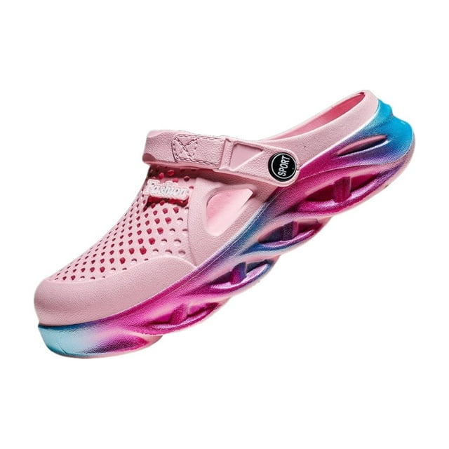 MIASHUI Sabots pour Femmes Chaussures de Jardin Sandales de Plage et de Piscine Pantoufles d'Été pour la Maison, Rose, 8