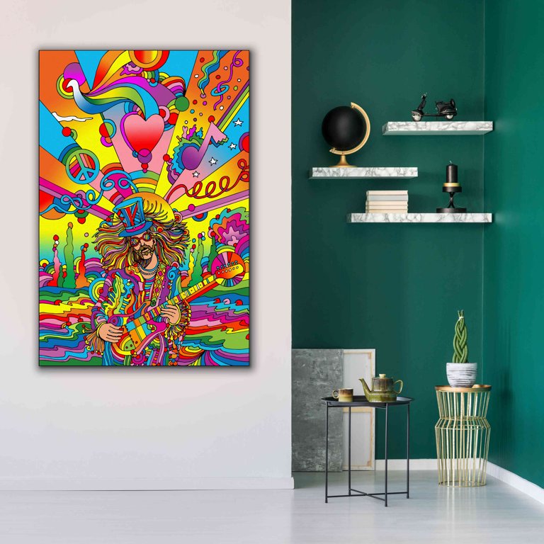 Epic Graffiti 'Hippie Musician 3' by Howie Green, Canvas Wall Art