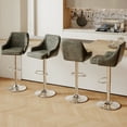 thumbnail image 2 of Vecelo Adjustable Counter Height Swivel Barstools, Back and Armrest, Dark Gray (Set of 4), 2 of 11