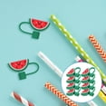 thumbnail image 3 of 8 Pcs Bouchons de Paille en Forme Adorables Bouchons de Tuyau de Boisson Bouchons de Paille Embouts en Silicone, 3 of 8