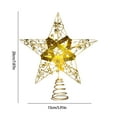 thumbnail image 3 of Christmas Star Tree Topper,RGB 9In Glittered Star Tree Topper Light with 10 LED Lights, Hollow Designed with USB Plug for Indoor New Year Holiday Tree Decoration, 3 of 7