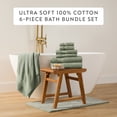 thumbnail image 3 of Noble Linens 6 Piece Essential Cotton Bath Towel Set, 3 of 14