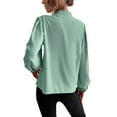 thumbnail image 3 of LUXUR Hauts à Manches Longues pour Femmes Chemises de Travail Amples Vert m, 3 of 3