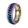 thumbnail image 2 of Fashion Stainless Steel Ring External Band Rotating Ring Wonderful Gift, 2 of 9