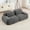 Grey, variant on 82" Loveseat Sofa, Luxury Corduroy Fabric Modular Sectional with Curved Armrests, Anti-Slip Design High-Resilience Sponge for Living Room Bedroom, Blue