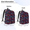 thumbnail image 2 of Yiaed mushroom colorful Skull Print Print Laptop Backpack Travel Canvas Backpack Vintage Aesthetic Backpack for School Knapsack Backpack Backpack for School-Medium, 2 of 5