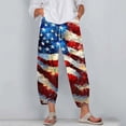thumbnail image 3 of Tnhcen Women's Spring Autumn Wide Leg Pants - Patriotic Print Loose Fit Casual Trousers Pre Shrunk Spacious Cut S-5XL Sizes for Patriotic Spirit & Comfort, 3 of 5