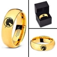 thumbnail image 4 of Tungsten Legendary Mythical Unicorn Band Ring 7mm Men Women Comfort Fit 18k Yellow Gold Dome Polished, 4 of 4