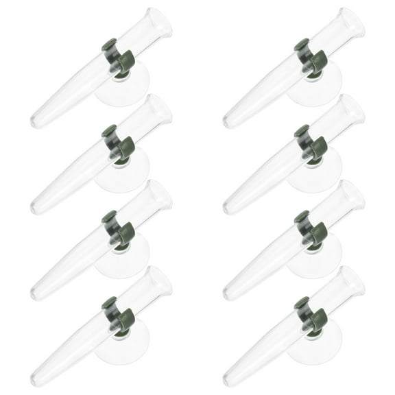 UEETEK 8Pcs Plastic Fresh Flower Nutrition Tube with Silicone Cap for Flower Shop