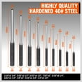 thumbnail image 3 of 9pc Forged Steel Roll Pin Punch Set in Roll Up Case Rifle Gunsmithing Jewelers, 3 of 6
