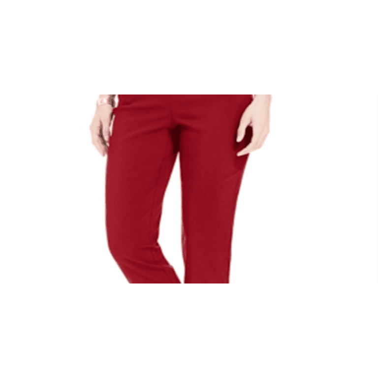JM Collection Women's Studded Pull on Tummy Control Pants Red Size X-Small  