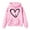 Pink, variant on CAIXIA Teen Girls Hoodies Xs,Valentines Day Sweatshirt Minimalist Valentine ShirtGirlfriend Sweater Heart Crewneck Trendy Print Pattern Round Neck Loose Fit,5-6 Years,Grey