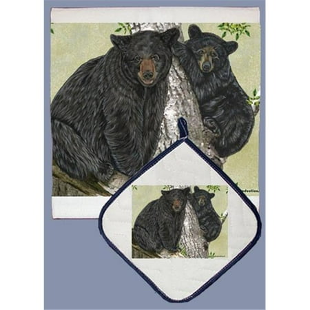 

Black Bear Dish Towel And Pot Holder Set