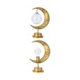 thumbnail image 1 of 2 Piezas De Hierro Eid Moon Light Ramadan Mubarak Decoraciones Para La Bombilla Y La Bola De La Ventana Del Hogar Sunnimix Luz nocturna EID Mubarak, 1 of 8