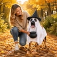 thumbnail image 6 of Roiihwy Halloween Dog Costumes, Ghost Cute Party Halloween Costumes Trick or Treat Party Cosplay White Ghost Costume for Dog Cat, 6 of 7