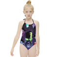 thumbnail image 3 of Invader Zim Alien Gir Children's One-piece Swimwear Halterneck Swimsuit Summer Beach Girl's Bathing Suits Breathable Beachwear, 3 of 7