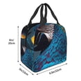 thumbnail image 3 of Vsdgher Modern Style Blue Parrot Lunch Bag, Lunch Box for Women Adult Men, Lunch Tote Insulated Cooler Lunch Container for Work/Office/Picnic/Travel, 3 of 8