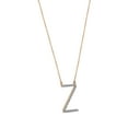 thumbnail image 4 of Imperial 1/20Ct TDW Diamond Alphabet Z Pendant Necklace for Women in Pink Gold Plated Sterling Silver, 4 of 6