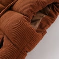 thumbnail image 4 of Hicidod Baby Corduroy Vest Solid Color Windproof Winter Warm Jackets Zip Up Sleeveless Button Stand Collar Waistcoat, 4 of 7