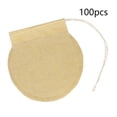 thumbnail image 1 of Moyic Bolsa de filtro de té de 100 Uds., colador profesional para el hogar, herramientas redondas, cómodas bolsitas de té con cordón para Juegos de servir café y té, 1 of 6