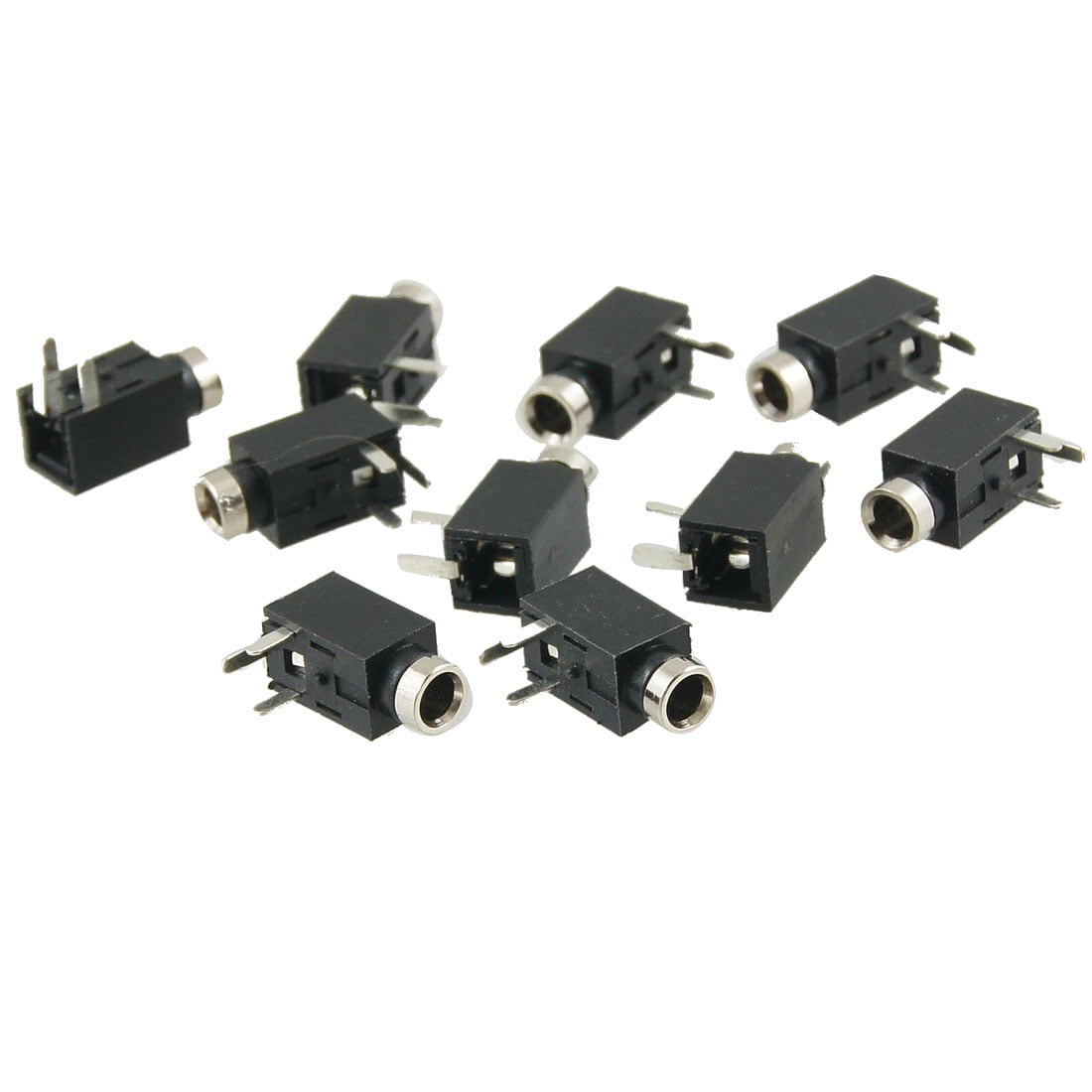 10 Pcs PCB Mount 3 Pin Terminals Female 2.5mm Audio Jack Socket - Walmart.com