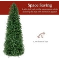 thumbnail image 5 of Unlit Pencil Christmas Tree, 6ft Premium Artificial Tree, Realistic Spruce Holiday Decor w/ 618 Branch Tips, Metal Base, 5 of 7