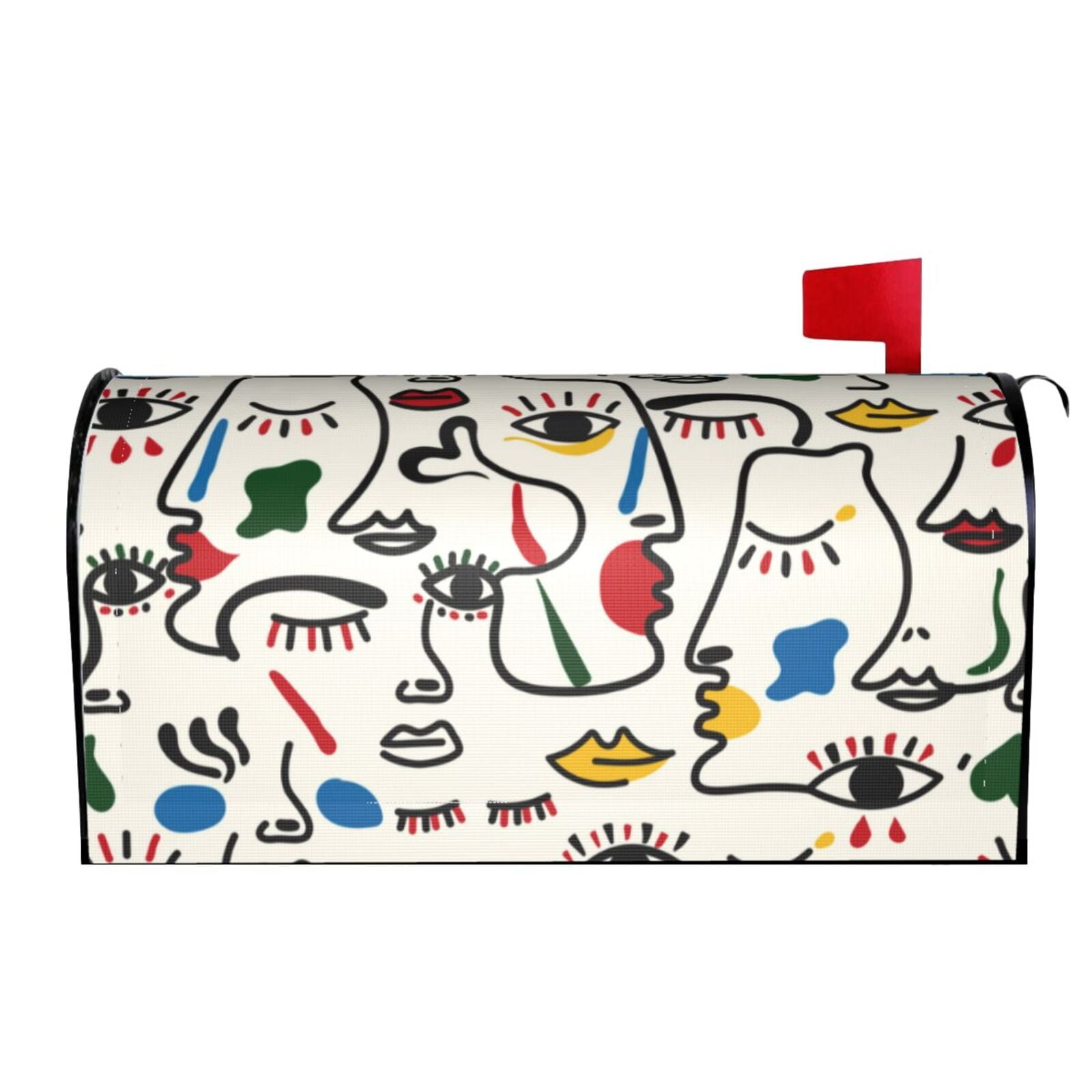 Xecao Aabstract Eyes for Mailbox Cover with Magnetic Strips, Waterproof and Sunscreen, Adds a Decorative Touch to Your Garden Yard.