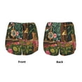 thumbnail image 3 of Rocae Dog On Floral Couch for Women's Athletic Shorts Workout Hiking Shorts Athletic Shorts for Running, Yoga, Gym, Sports-Small, 3 of 7