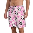 thumbnail image 2 of Pofeuu Funny Panda Draws A Heart Prin Men's Swim Trunks Quick Dry Bathing Suit Swimming Board Shorts Mesh Lining Beach Swimwear-Large, 2 of 6